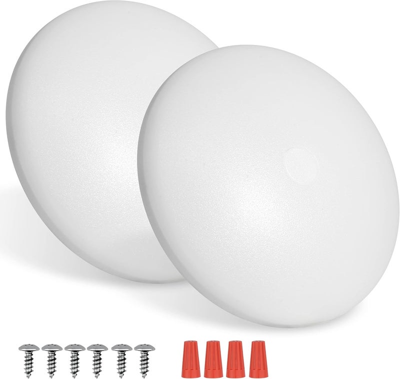 RVZONE 2 Pack RV LED Ceiling Puck Light RV Boat Interior Light DC 12V Surface Mount Ceiling Dome Light, 4.5W Panel Downlight for Camper Van Travel Trailer Motorhome(Cool White) - Image 1